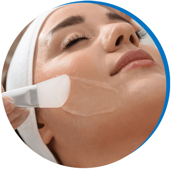 img of someone getting a chemical peel