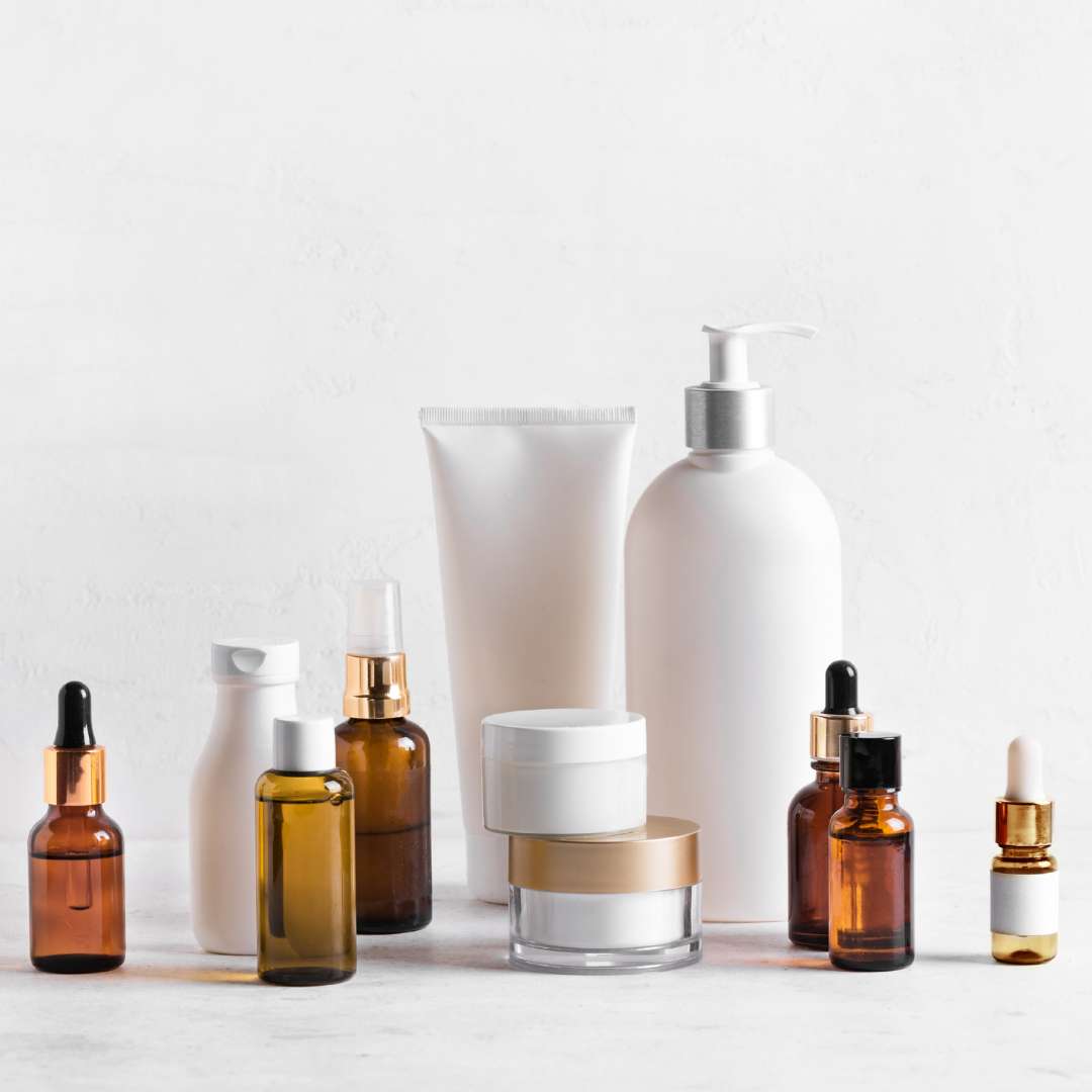 group of skincare products